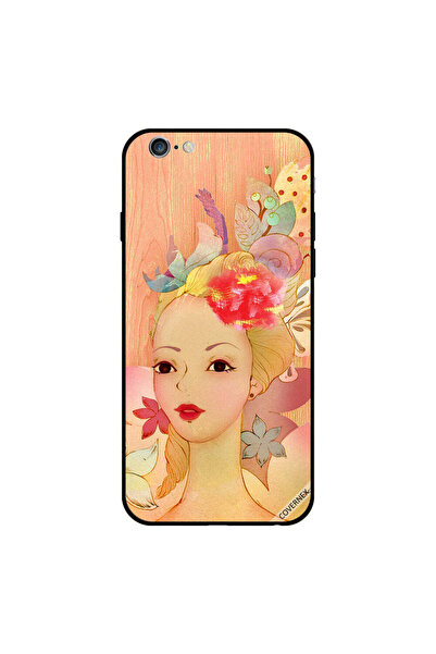 Covernex غطاء حماية لهاتف iPhone 6s بتصميم فتاة باللون الخوخي