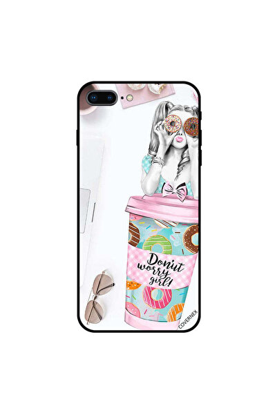 Covernex غطاء حماية لهاتف آيفون 7 بلس - فتاة دونات ووري جيرل وردية