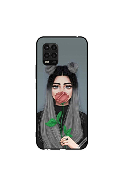 Covernex غطاء حماية لهاتف شاومي مي 10 لايت 5G، فتاة لطيفة تخفي فمها على شكل و...