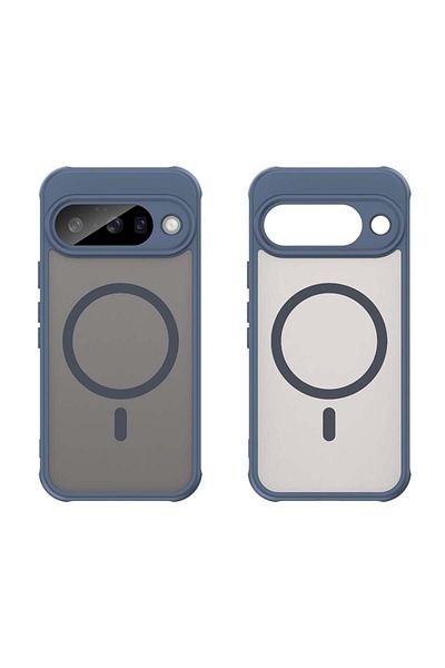 SKYDDAR INNOVATION Carcasă pentru Google Pixel 10, HaloFrost MagSafe II, antișoc, set de autocolante, albastru marin