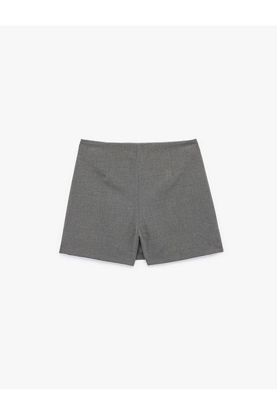 Koton Standard Waist Zippered Viscose Blended Mini Shorts Skirt