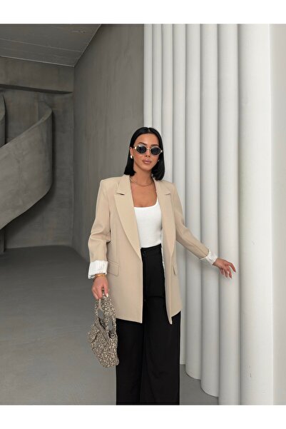 FATOŞ BUTİİK Kolu Katlamalı Blazer Ceket