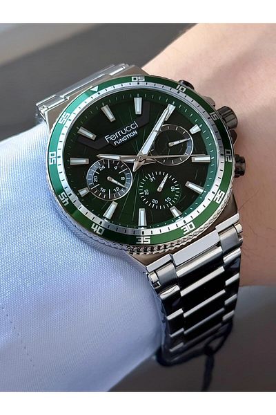 Ferrucci Men's Functions Active Metal Cord Wrist Watch