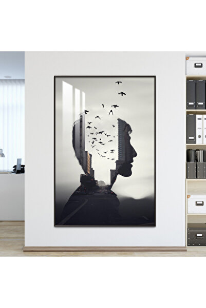 4gdran لوحة جدارية خشبية فاخرة مع برواز شامبين و طبقة من الاكرليك الشفاف