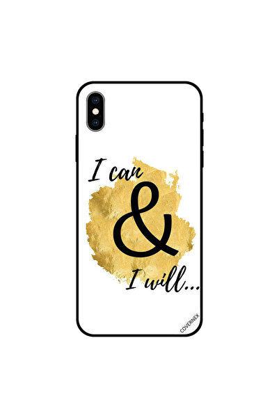 Covernex غطاء حماية لجهاز iPhone XS MAX - أستطيع وأفعل - خلفية ذهبية