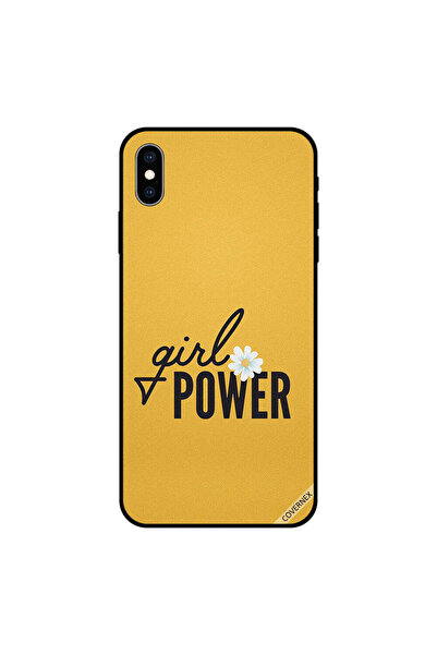 Covernex غطاء حماية لهاتف iPhone XS بتصميم فتاة قوية وزهرة بيضاء