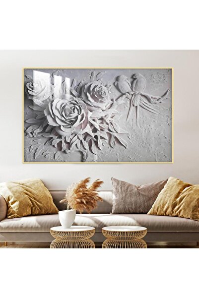 SND لوحة جدارية خشبية مطبوعة بتصميم اللوحة الجبسية مع برواز ذهبي و طبقة من ال...