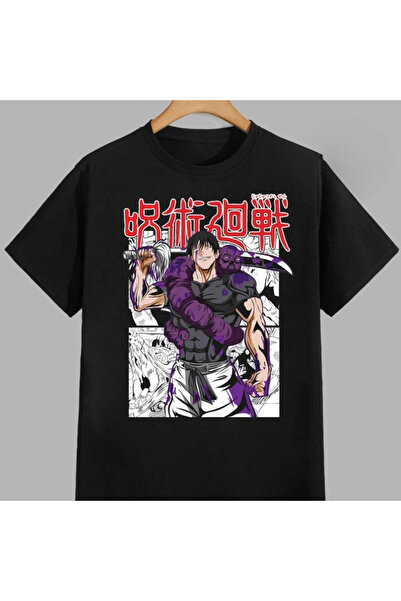 Flood Of Style تي شيرت رجالي منقوش برسومات الرسوم المتحركة للجنسين من Jujutsu...