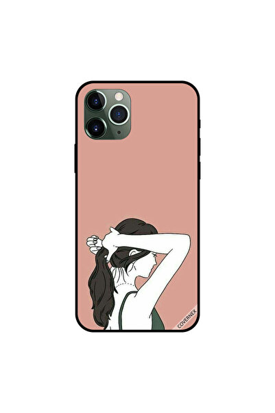 Covernex غطاء حماية لهاتف iPhone 11 Pro Max بتصميم فتاة لطيفة تصفف شعرها