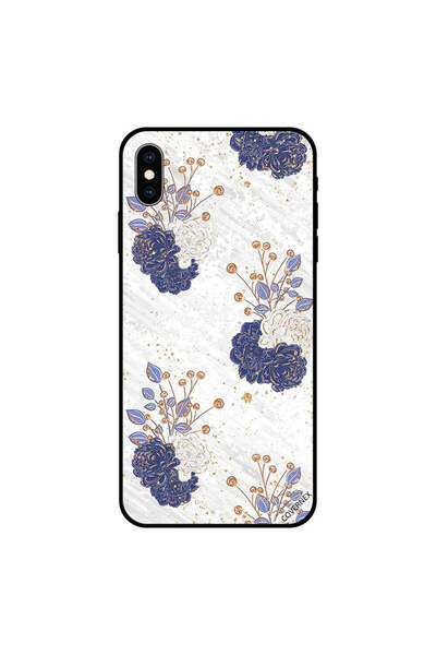 Covernex غطاء حماية لجهاز iPhone XS MAX بنقشة زهور باللونين الأبيض والأزرق