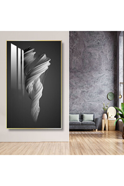 SND لوحة جدارية خشبية فاخرة مع برواز ذهبي و طبقة من الاكرليك الشفاف