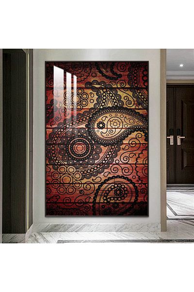 4gdran Luxury wooden wall panel with black frame and clear acrylic layer