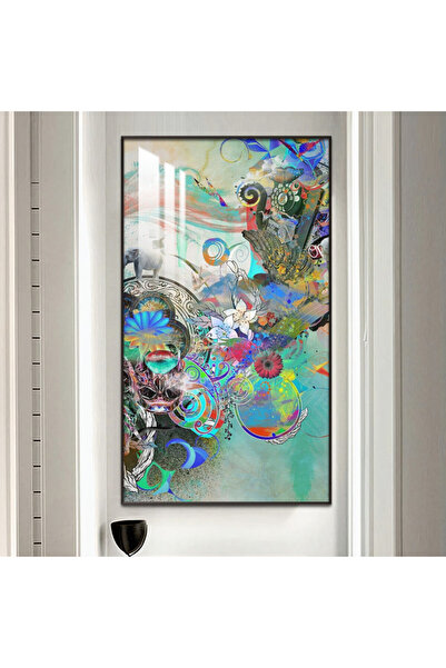 SND لوحة جدارية خشبية فاخرة مع برواز اسود و طبقة من الاكرليك الشفاف