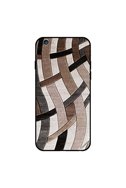 Covernex غطاء حماية لجهاز iPhone 6s Plus بنقشة خطوط منحنية باللونين البني وال...