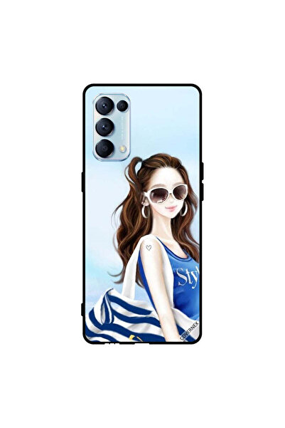 Covernex غطاء حماية لهاتف Oppo Reno5 Pro 5G بتصميم قميص أزرق