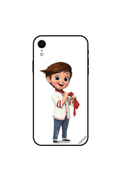 Covernex غطاء حماية لهاتف iPhone XR بتصميم فتى لطيف مع ربطة عنق