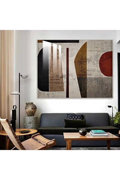 SND لوحة جدارية خشبية فاخرة بتصميم الفن البوهيمي مع برواز فضي و طبقة من الاكر...