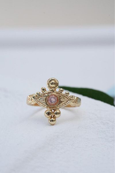 AŞIK ACCESSORIES Adjustable Bohemian Eye Ring