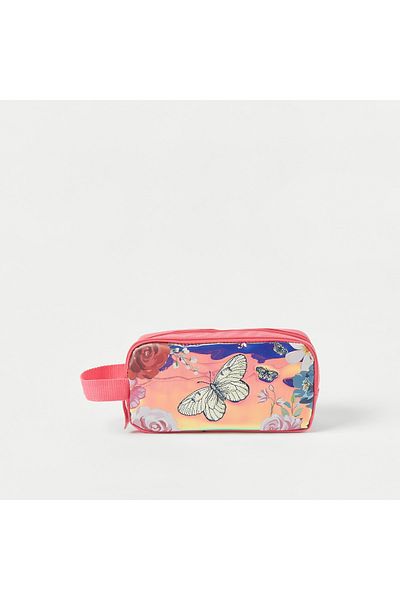 Juniors Butterfly Print 2-Compartment Pencil Pouch