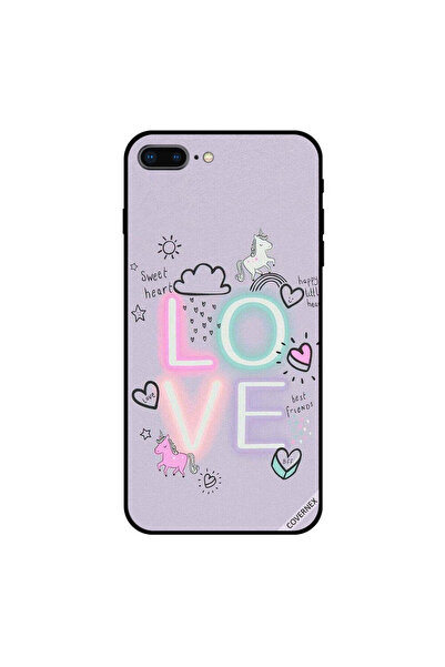 Covernex غطاء حماية لجهاز iPhone 8 Plus بتصميم قلب جميل ووحيد القرن