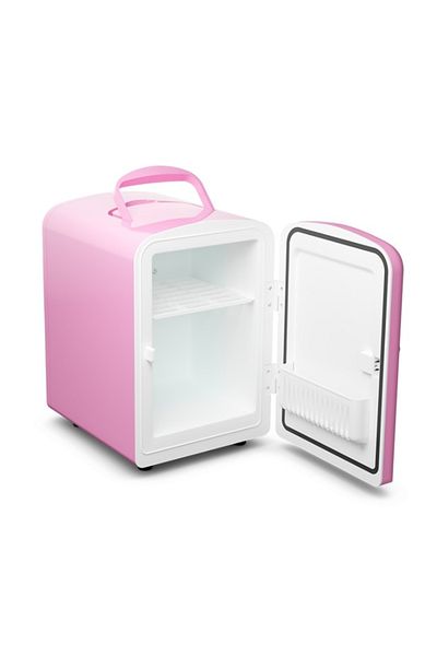 OEM Mini frigider portabil 4L, cu funcție de încălzire/răcire, roz