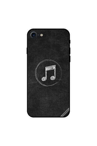 Covernex غطاء حماية لجهاز iPhone 7 أيقونة موسيقية بالأبيض والأسود