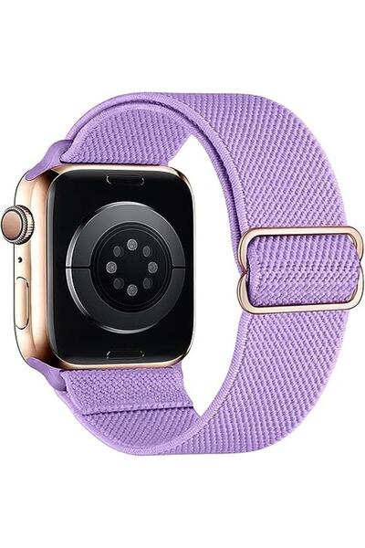 Alstrap Apple watch 11-10 42mm seri 4-5-6-7-8-9 Uyumlu 38-40-41mm Kumaş Elast...