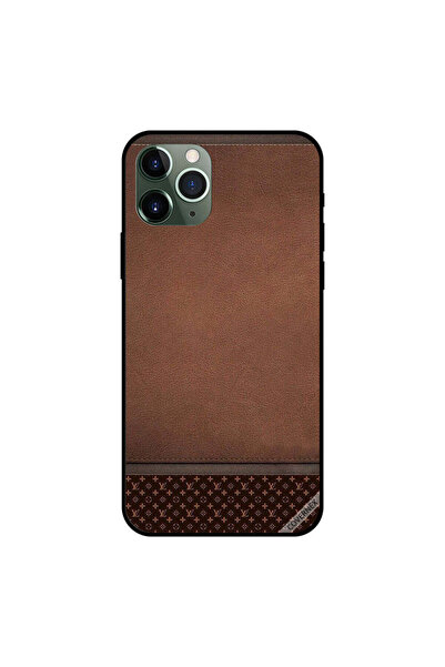 Covernex غطاء حماية لجهاز iPhone 11 Pro Max بنقشة جلد بني داكن