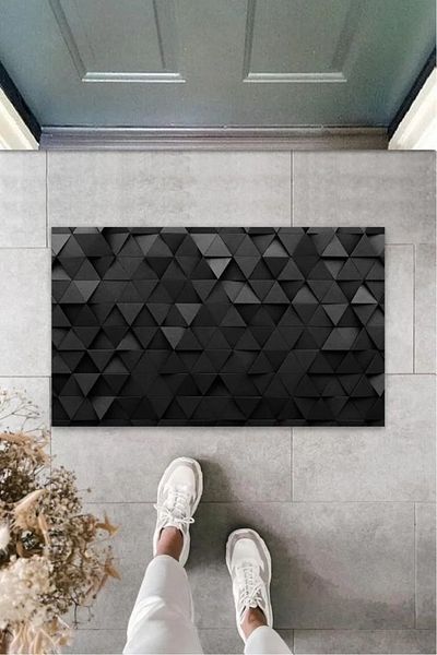 Mu Art Ahşap Digital Printing Black Triangle Digital Mat K-3139