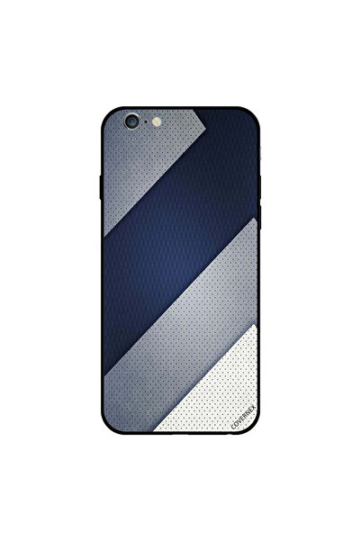 Covernex iPhone 6 Plus Case Cover Dark Blue & Grey Leather Pattern