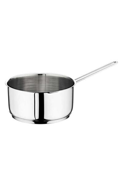 OMS Steel Saucepan 22 cm Milk Saucepan/Sauce Bowl with Glass Lid