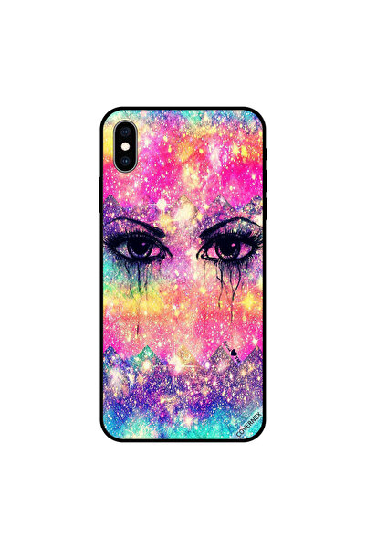 Covernex غطاء حماية لجهاز iPhone XS MAX بطبعة دموع من العيون بألوان خلفية ملونة