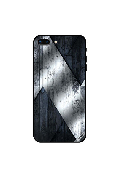 Covernex غطاء حماية لجهاز iPhone 7 Plus خشبي باللونين الأسود والأبيض