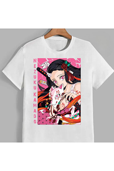 Flood Of Style تي شيرت رجالي منقوش برسومات الرسوم المتحركة كامادو نيزوكو قاتل...