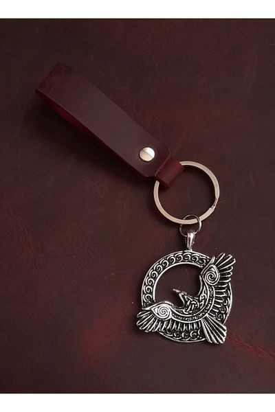 BSN Store Eagle Figure Keychain ​​Premium Hand Made Real Leather Keychain