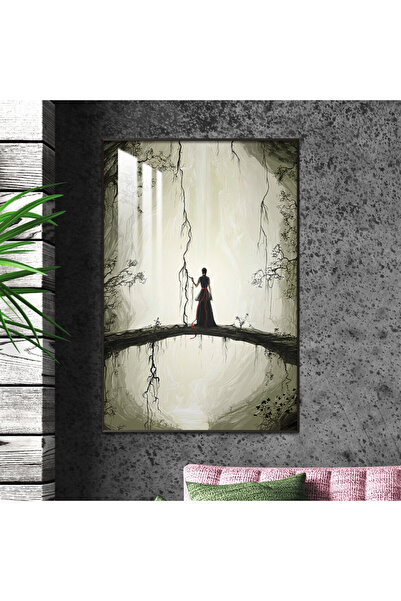 Marktna لوحة جدارية خشبية فاخرة مع برواز فضي و طبقة من الاكرليك الشفاف