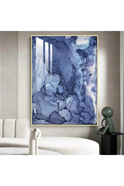 Marktna لوحة جدارية خشبية بتصميم الفن التجريدي مع برواز ذهبي و طبقة من الاكرل...