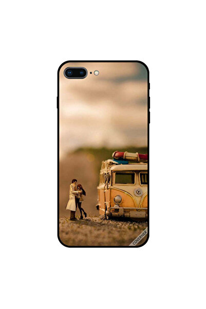 Covernex غطاء حماية لهاتف iPhone 8 Plus بطبعة حافلة وزوجين عتيقين