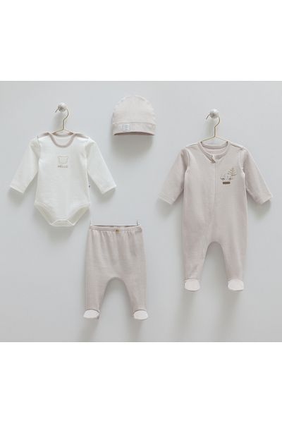 Caramell Little Emu Hello Forest 4-Piece Bodysuit Set