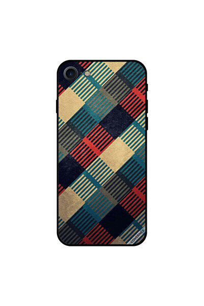Covernex غطاء حماية لجهاز iPhone 8 بنمط خطوط متعددة الألوان