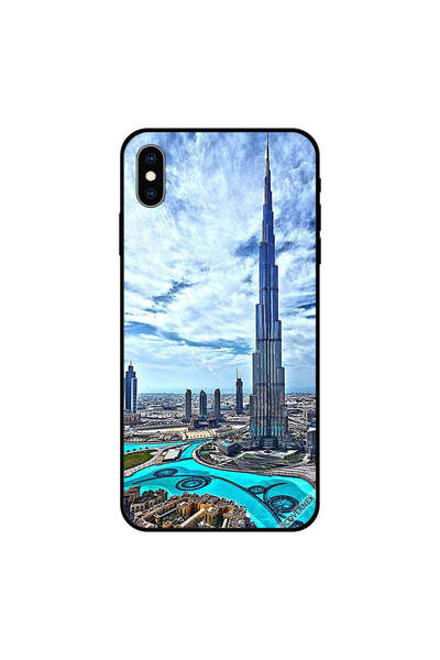 Covernex غطاء حماية لجهاز iPhone X - برج خليفة - غيوم مؤثرة