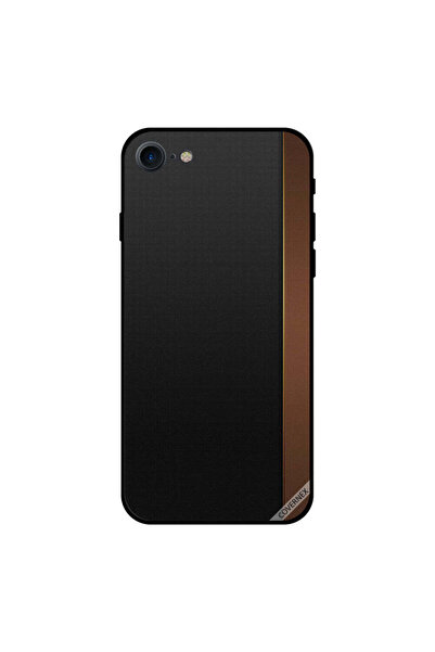 Covernex غطاء حماية لجهاز iPhone 8 بنمط جلدي بني وأسود