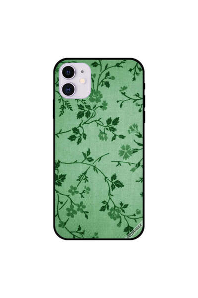 Covernex iPhone 11 Case Cover Green Leather Floral