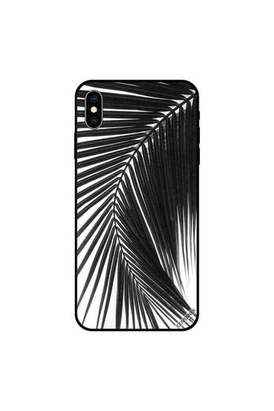 Covernex iPhone XS MAX Case Cover Black & White Leaf