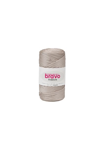 Bravo Ribbon Polyester Yarn Macrame 200 Gr 30. Milk Coffee