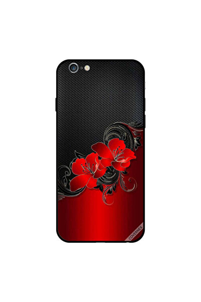 Covernex غطاء حماية لجهاز iPhone 6s بنقشة زهور حمراء