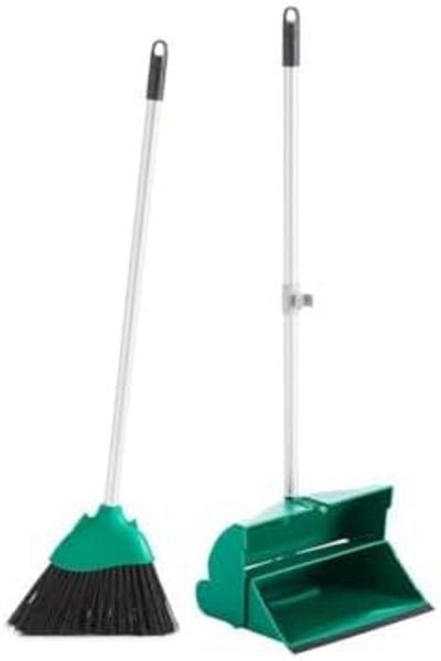 AKC GROUP AKC Long Handle Broom and Dustpan Set – Foldable Upright Design, Lightweight & Sturdy – Standing