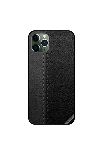 Covernex غطاء حماية لجهاز iPhone 11 Pro Max DCP000014 بنقشة جلد أسود