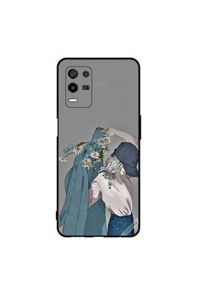 Covernex غطاء حماية لهاتف Oppo K9x بقبعة فتاة ترتدي معطفًا مزهرًا