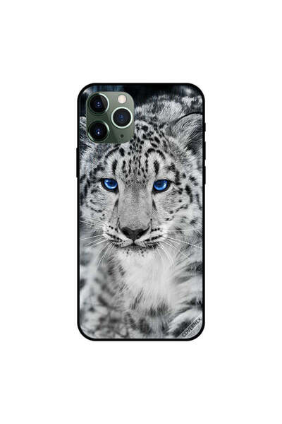 Covernex غطاء حماية لجهاز iPhone 11 Pro بعيون زرقاء وأبيض ونقشة جلد الفهد